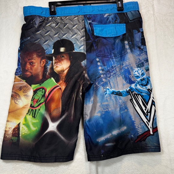 WWE Swim Trunks Mens Size XL Graphic John Cena Undertaker Wrestling - Picture 9 of 9